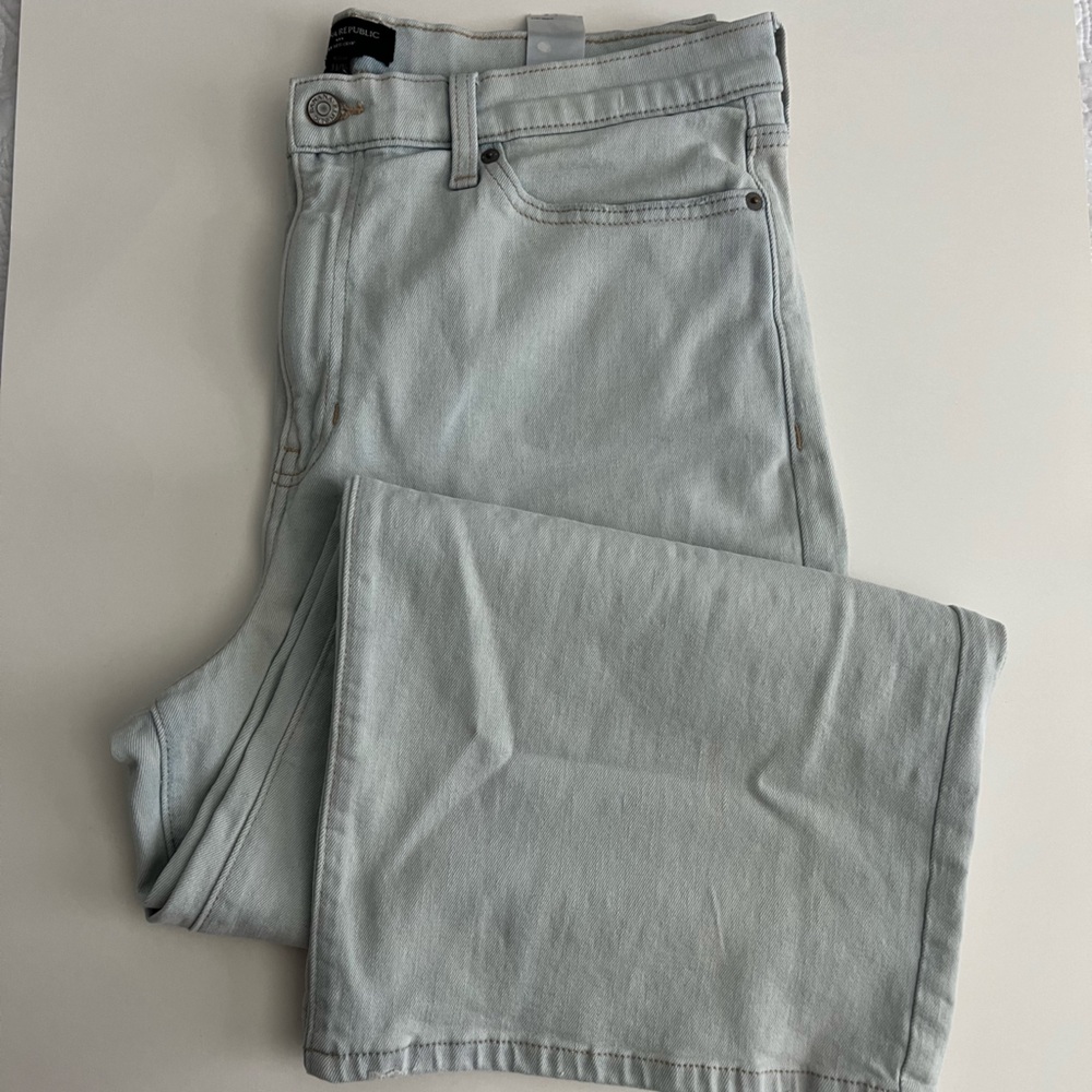 BANANA REPUBLIC High rise wide leg crop jeans